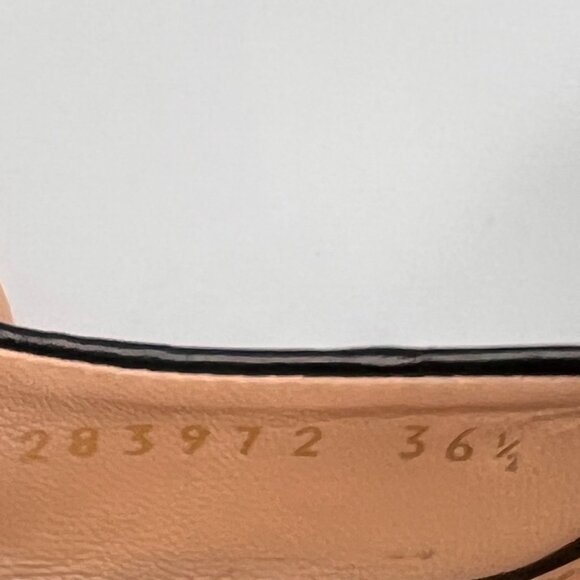 Gucci Sandal Women 36.5 Horsebit Emboss Leather Work Party Resort Italy Core Go - Picture 16 of 16